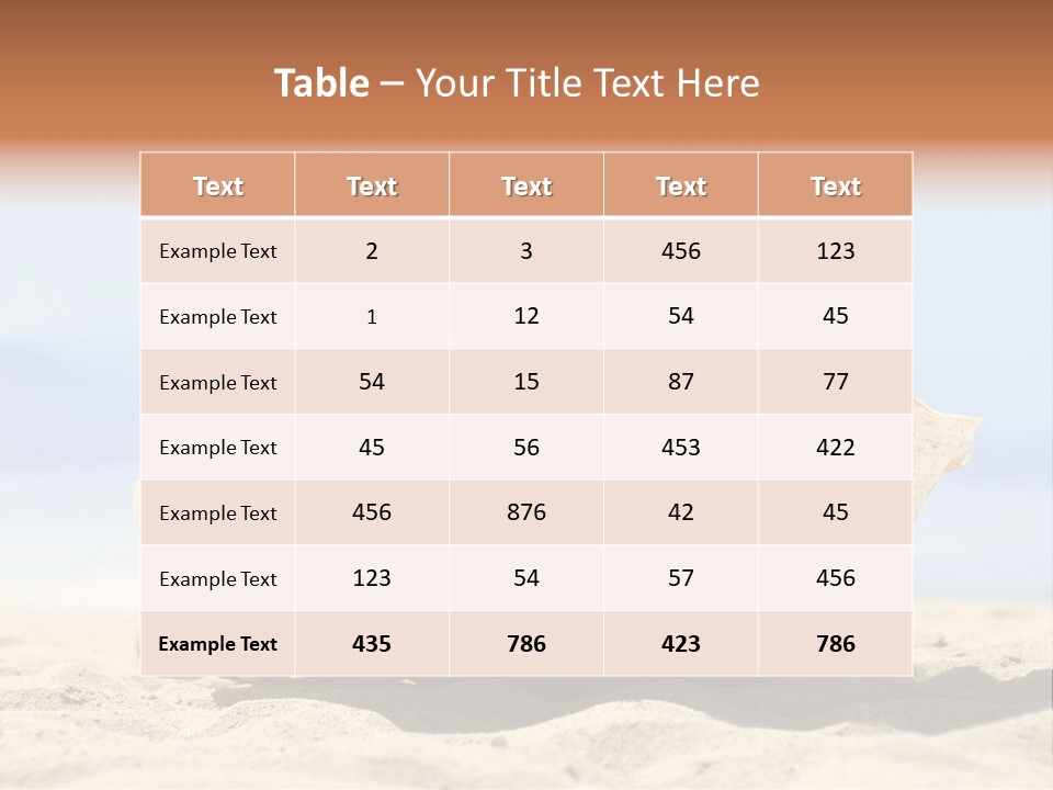 Romantic Couple On The Beach Kissing Behind The Seashell PowerPoint Template