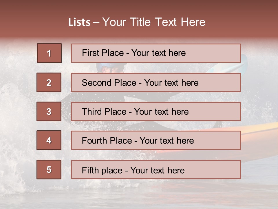 Kayak Surfing PowerPoint Template