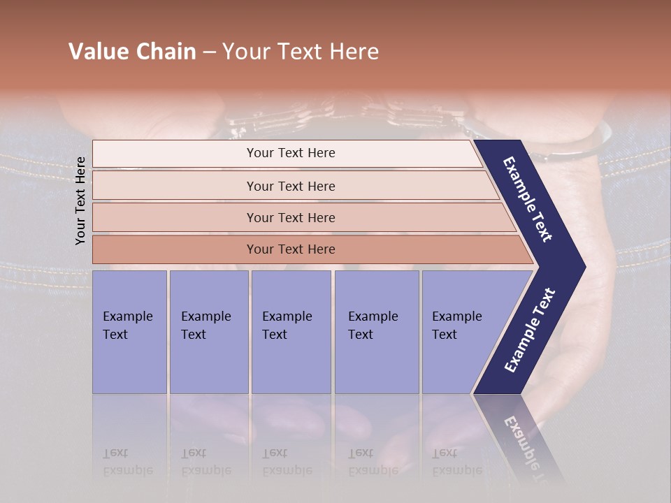 Man Handcuffed Hands At The Back PowerPoint Template