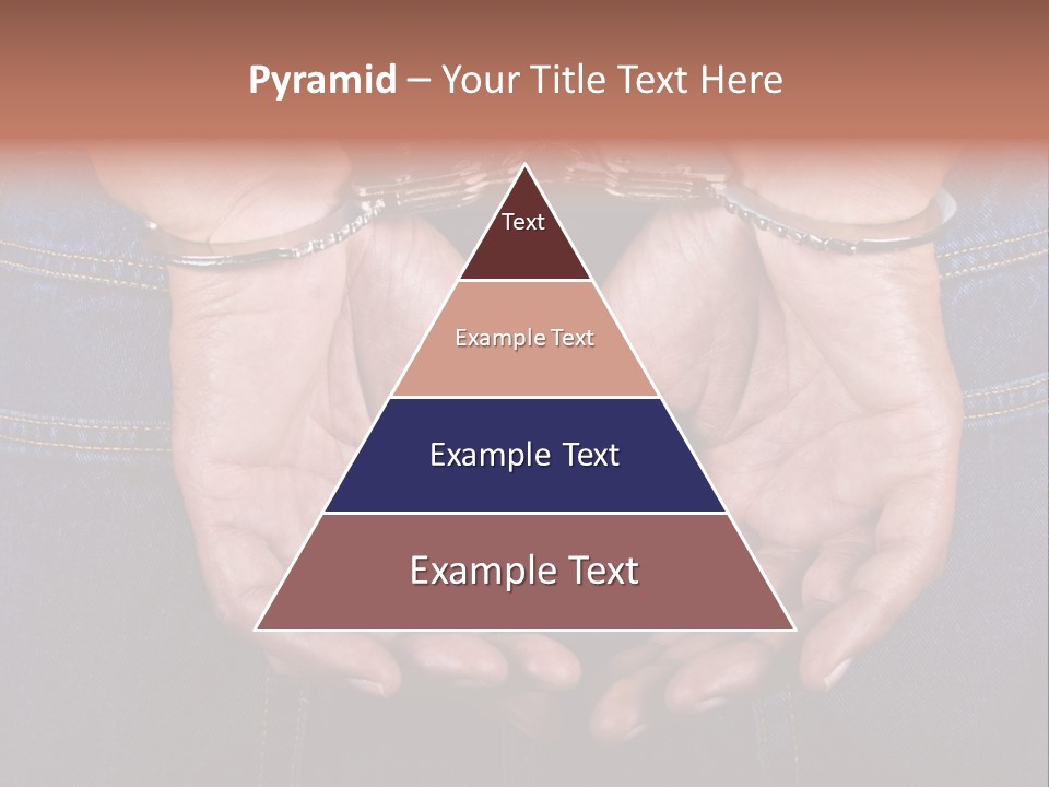 Man Handcuffed Hands At The Back PowerPoint Template