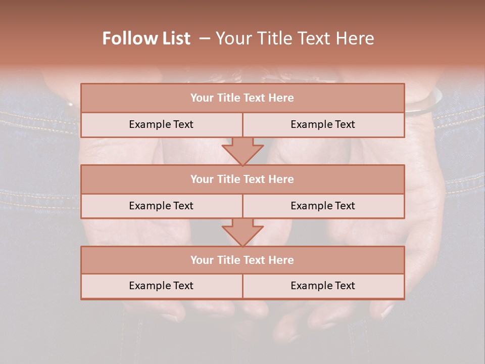 Man Handcuffed Hands At The Back PowerPoint Template