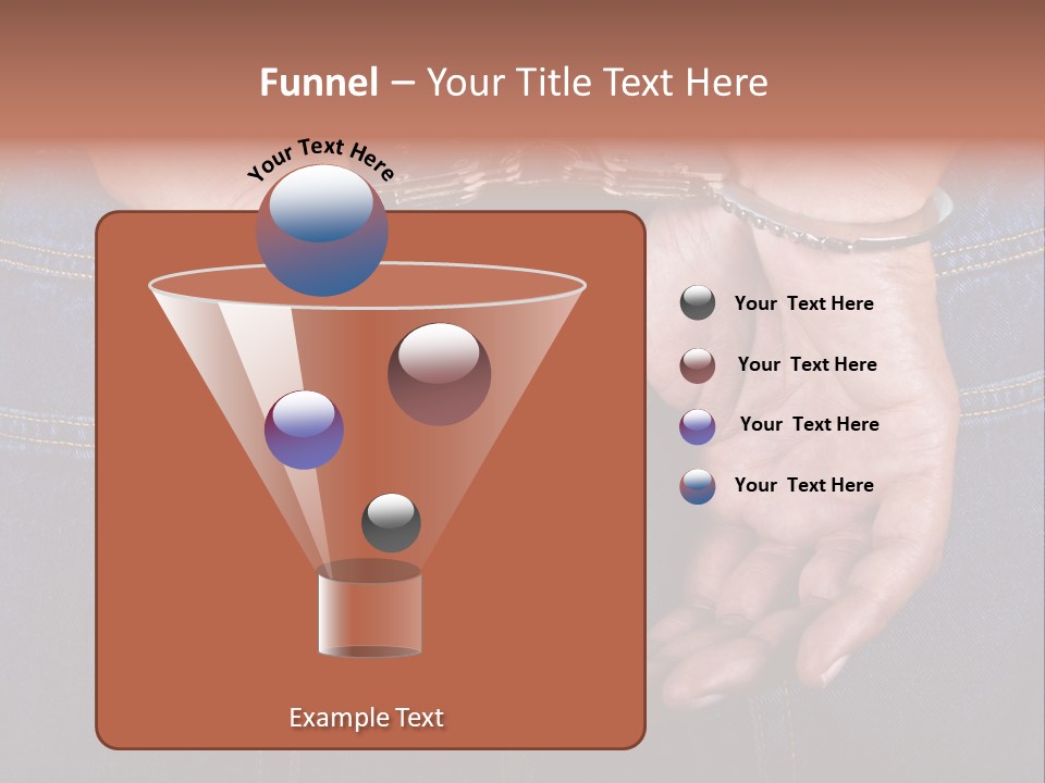 Man Handcuffed Hands At The Back PowerPoint Template