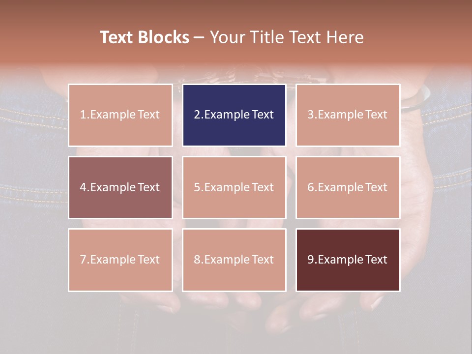 Man Handcuffed Hands At The Back PowerPoint Template