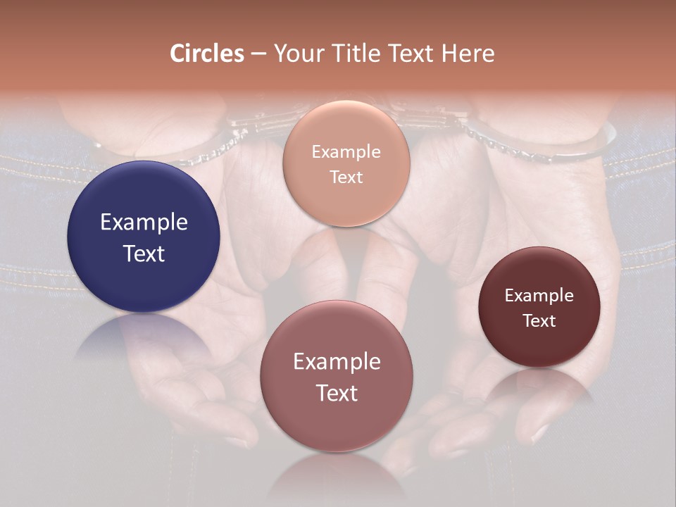 Man Handcuffed Hands At The Back PowerPoint Template