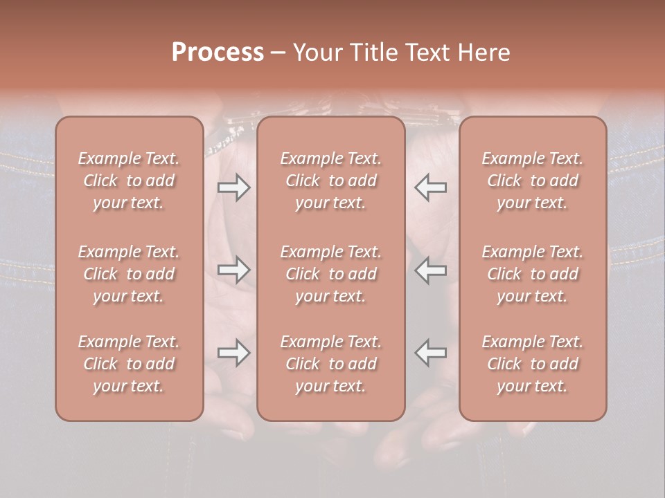 Man Handcuffed Hands At The Back PowerPoint Template
