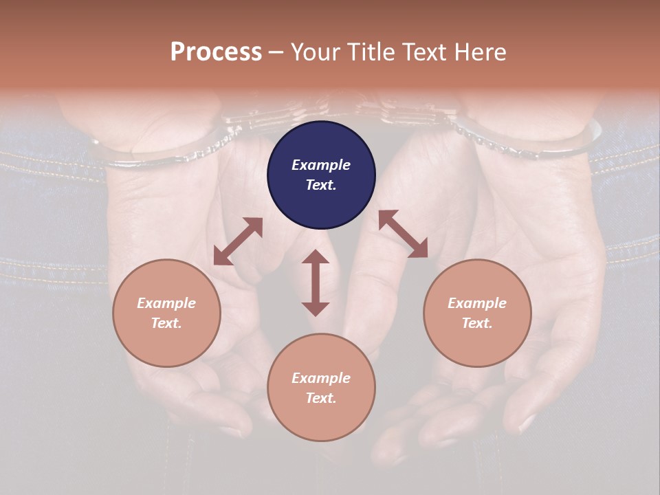 Man Handcuffed Hands At The Back PowerPoint Template