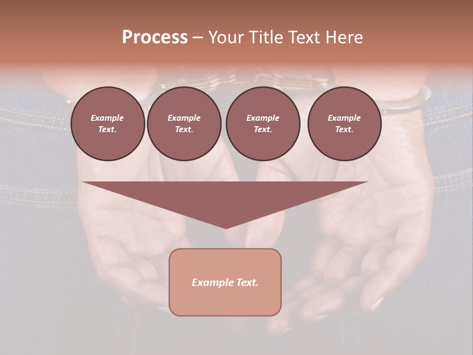 Man Handcuffed Hands At The Back PowerPoint Template