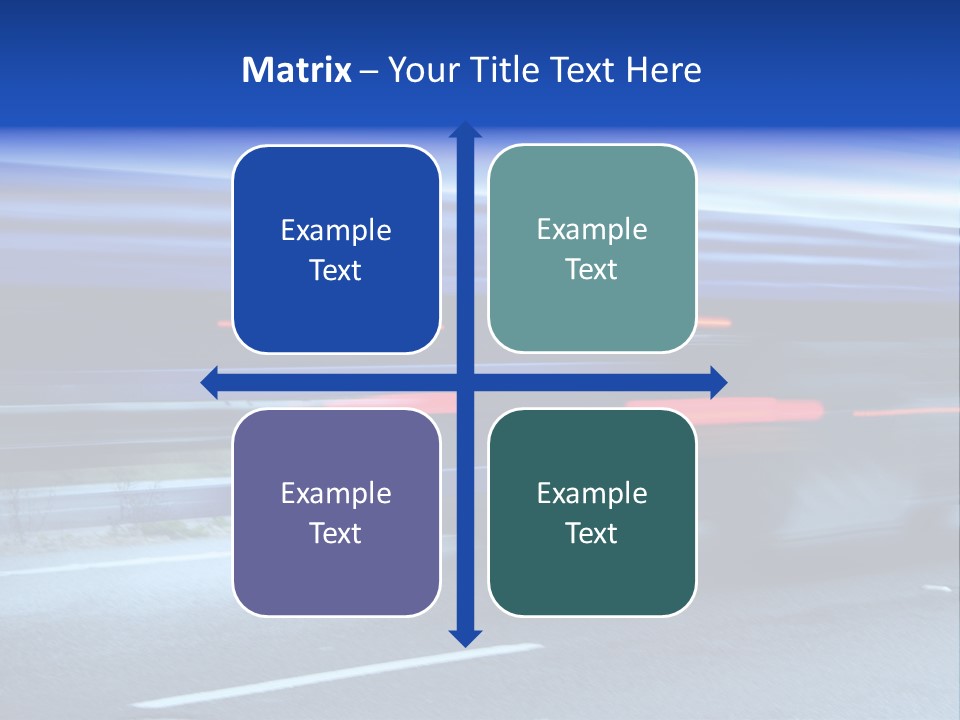 A Blue Truck Driving Down A Road With A Blue Tarp Over It PowerPoint Template