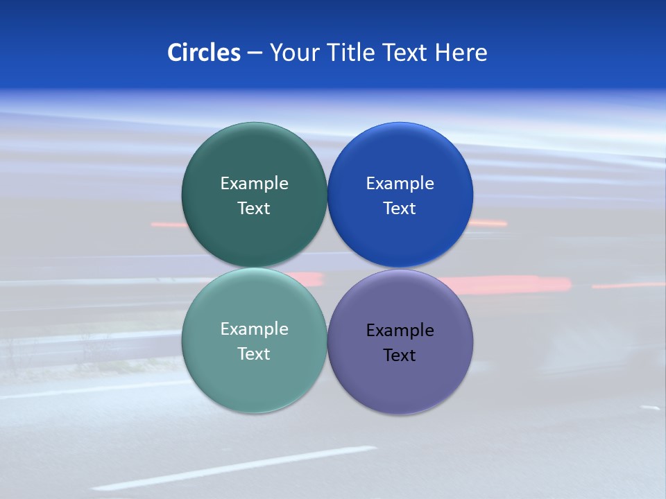 A Blue Truck Driving Down A Road With A Blue Tarp Over It PowerPoint Template