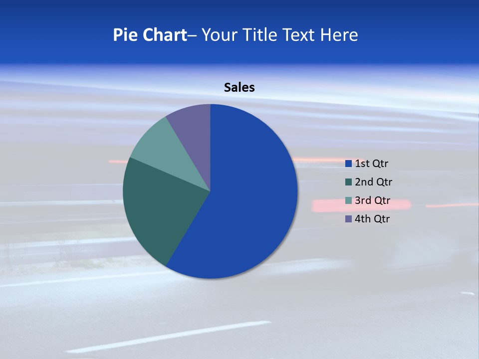 A Blue Truck Driving Down A Road With A Blue Tarp Over It PowerPoint Template