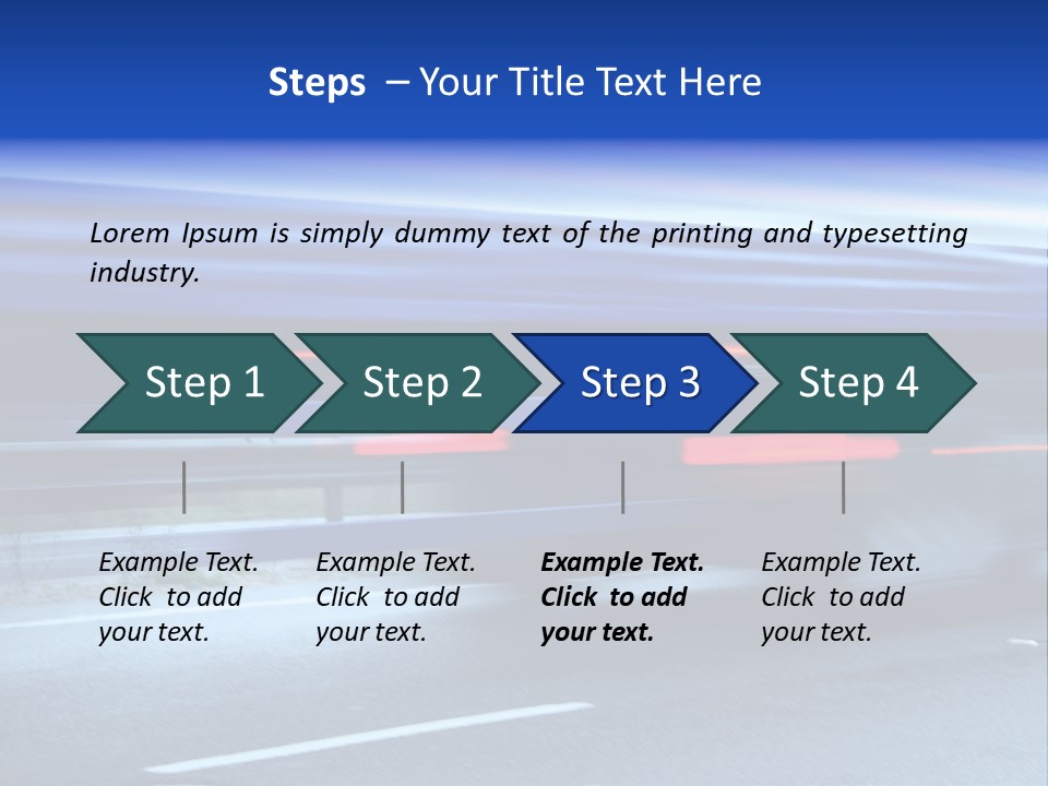 A Blue Truck Driving Down A Road With A Blue Tarp Over It PowerPoint Template