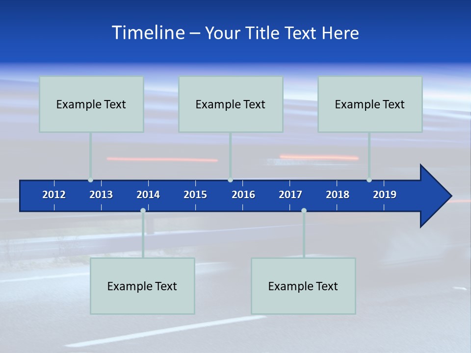 A Blue Truck Driving Down A Road With A Blue Tarp Over It PowerPoint Template