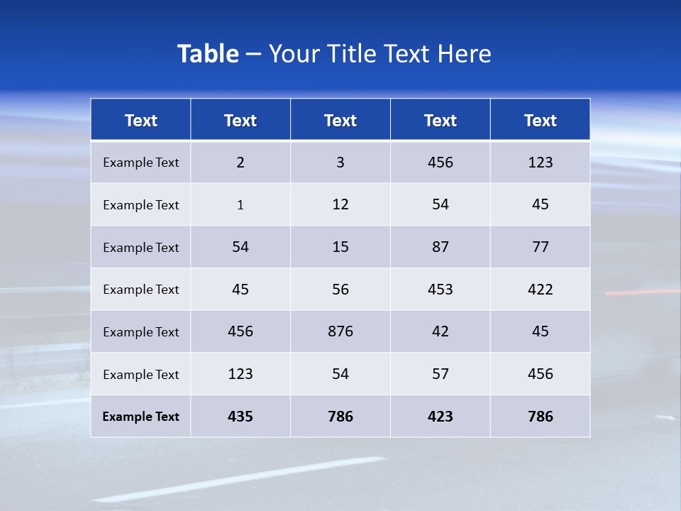 A Blue Truck Driving Down A Road With A Blue Tarp Over It PowerPoint Template