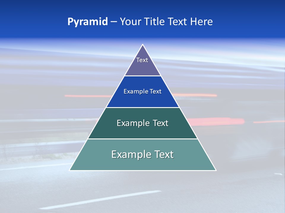 A Blue Truck Driving Down A Road With A Blue Tarp Over It PowerPoint Template