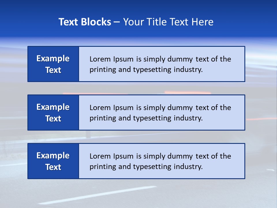 A Blue Truck Driving Down A Road With A Blue Tarp Over It PowerPoint Template