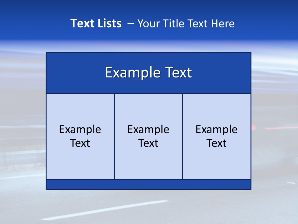 A Blue Truck Driving Down A Road With A Blue Tarp Over It PowerPoint Template