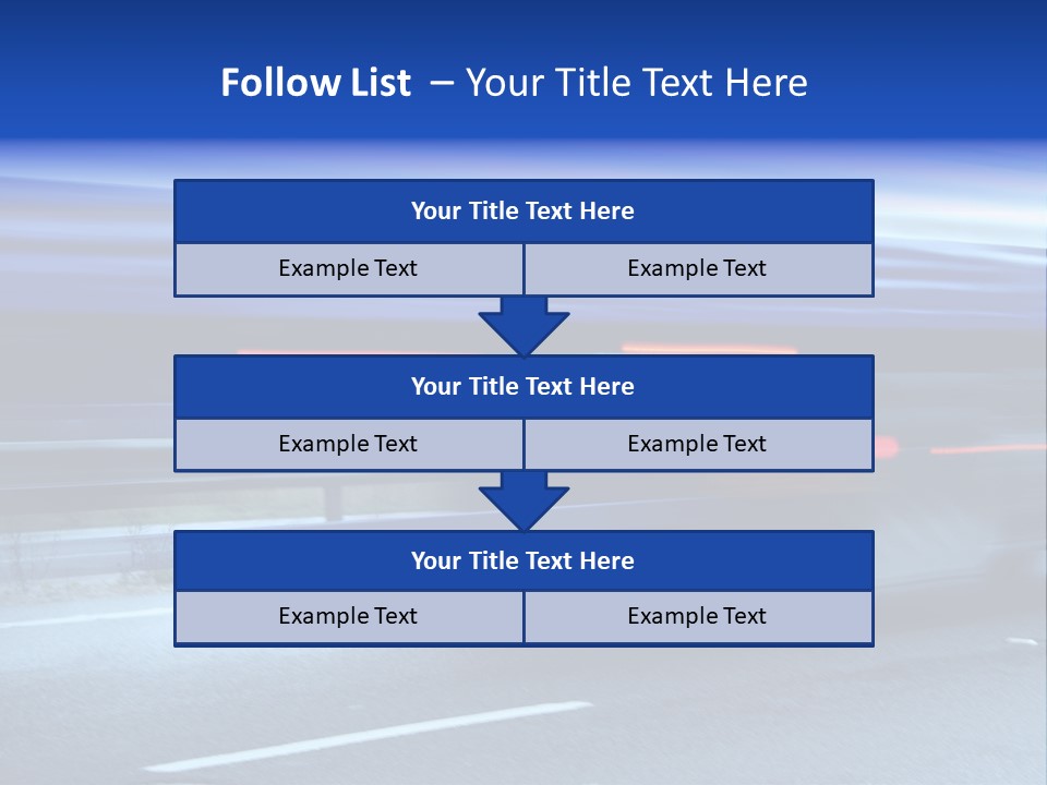 A Blue Truck Driving Down A Road With A Blue Tarp Over It PowerPoint Template