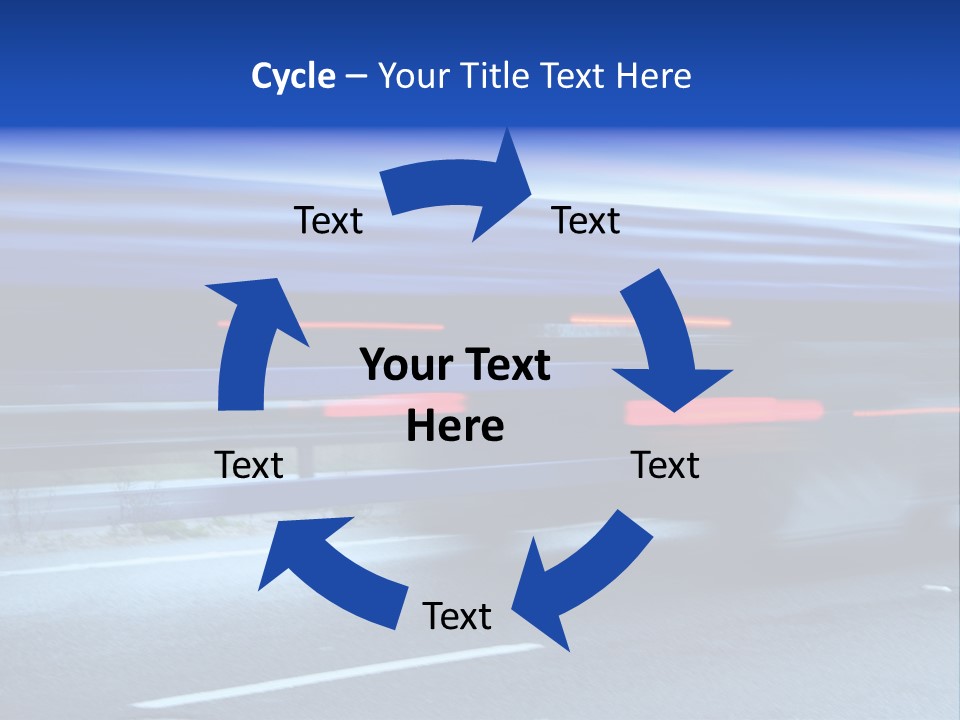 A Blue Truck Driving Down A Road With A Blue Tarp Over It PowerPoint Template