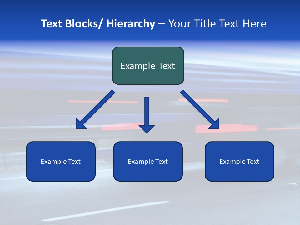 A Blue Truck Driving Down A Road With A Blue Tarp Over It PowerPoint Template