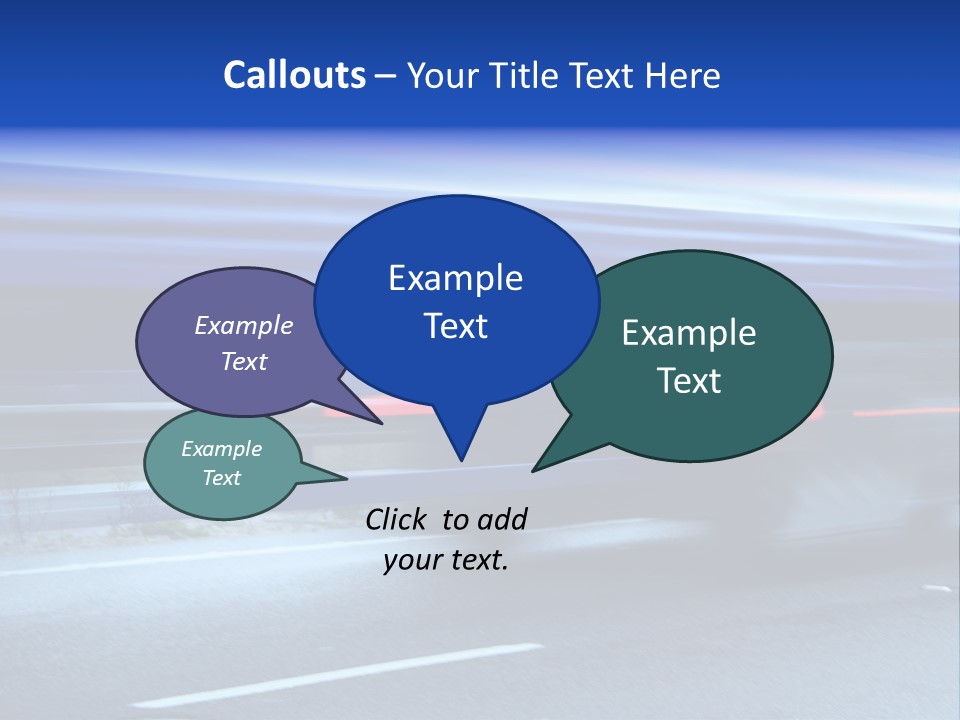 A Blue Truck Driving Down A Road With A Blue Tarp Over It PowerPoint Template