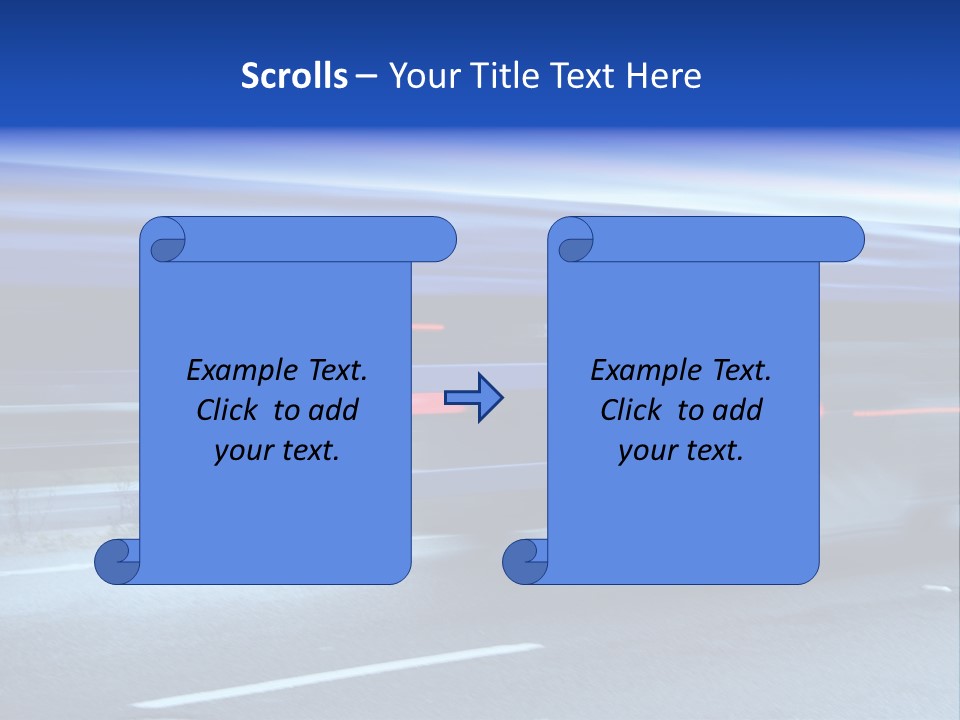 A Blue Truck Driving Down A Road With A Blue Tarp Over It PowerPoint Template