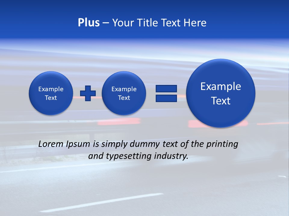 A Blue Truck Driving Down A Road With A Blue Tarp Over It PowerPoint Template