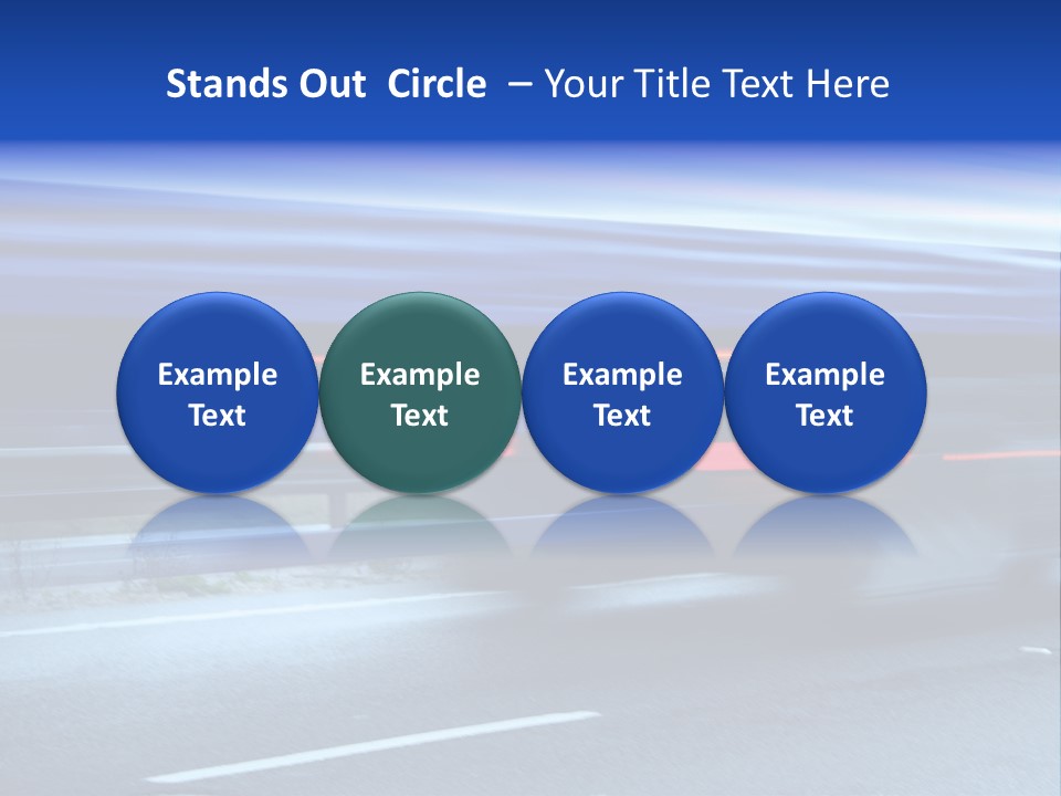 A Blue Truck Driving Down A Road With A Blue Tarp Over It PowerPoint Template