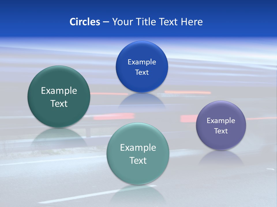 A Blue Truck Driving Down A Road With A Blue Tarp Over It PowerPoint Template