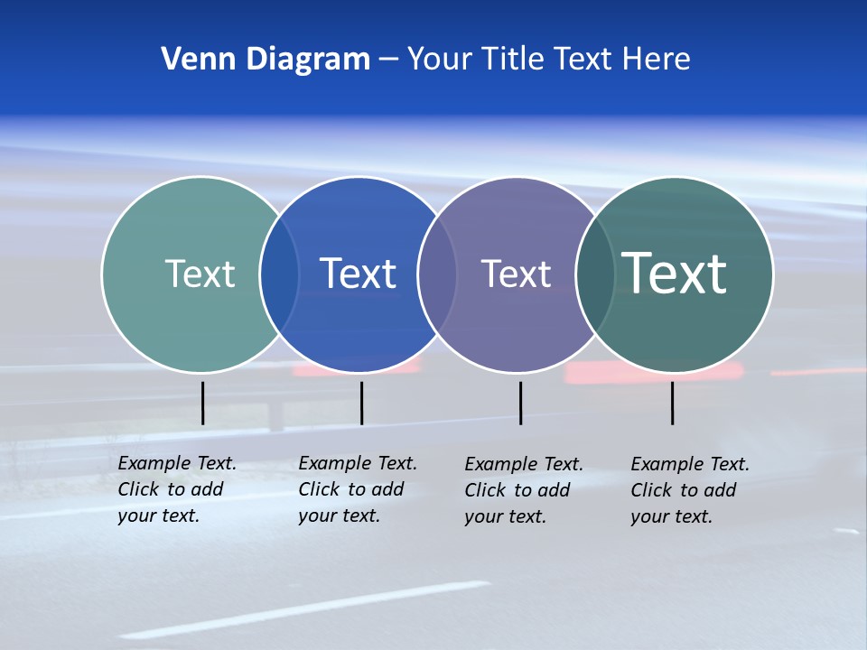 A Blue Truck Driving Down A Road With A Blue Tarp Over It PowerPoint Template