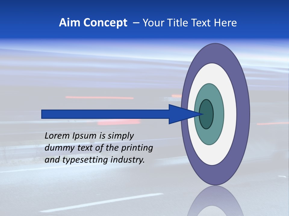 A Blue Truck Driving Down A Road With A Blue Tarp Over It PowerPoint Template