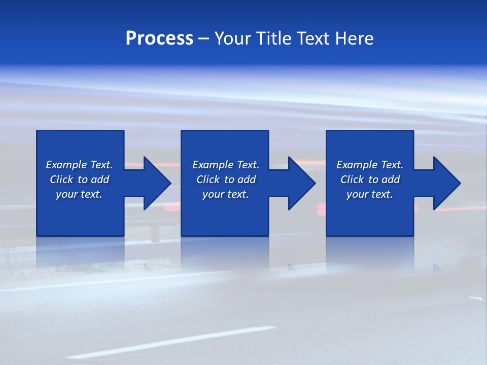 A Blue Truck Driving Down A Road With A Blue Tarp Over It PowerPoint Template