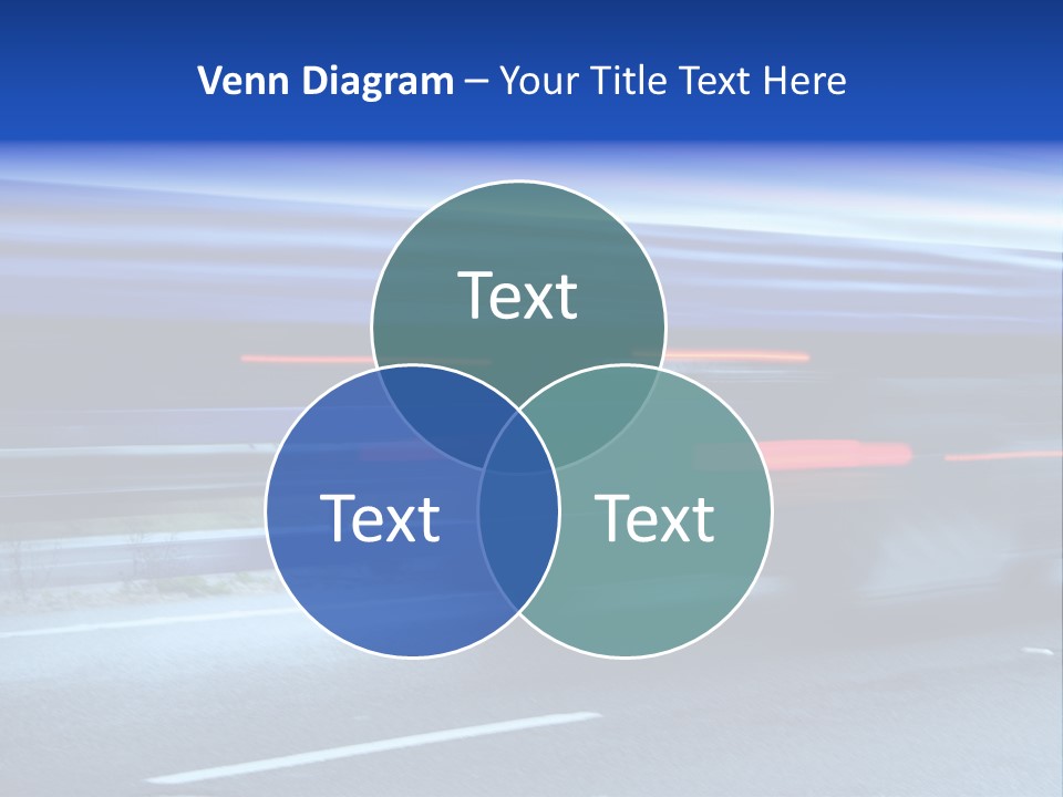 A Blue Truck Driving Down A Road With A Blue Tarp Over It PowerPoint Template