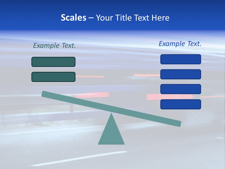 A Blue Truck Driving Down A Road With A Blue Tarp Over It PowerPoint Template