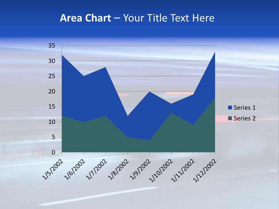 A Blue Truck Driving Down A Road With A Blue Tarp Over It PowerPoint Template