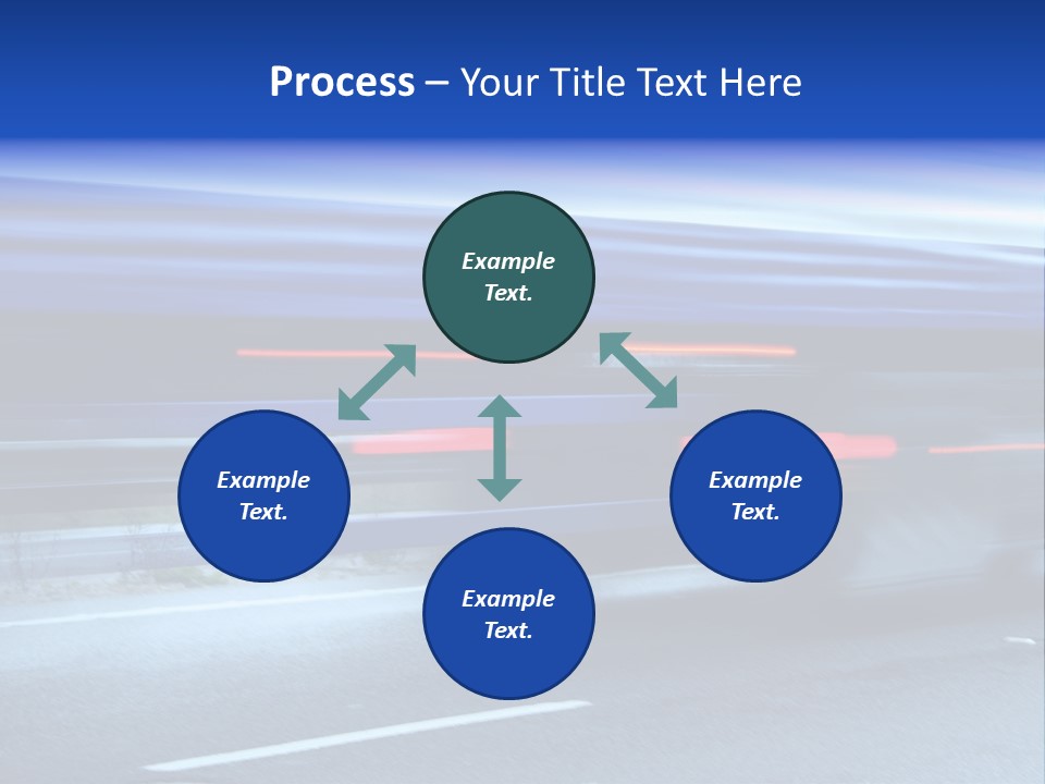 A Blue Truck Driving Down A Road With A Blue Tarp Over It PowerPoint Template