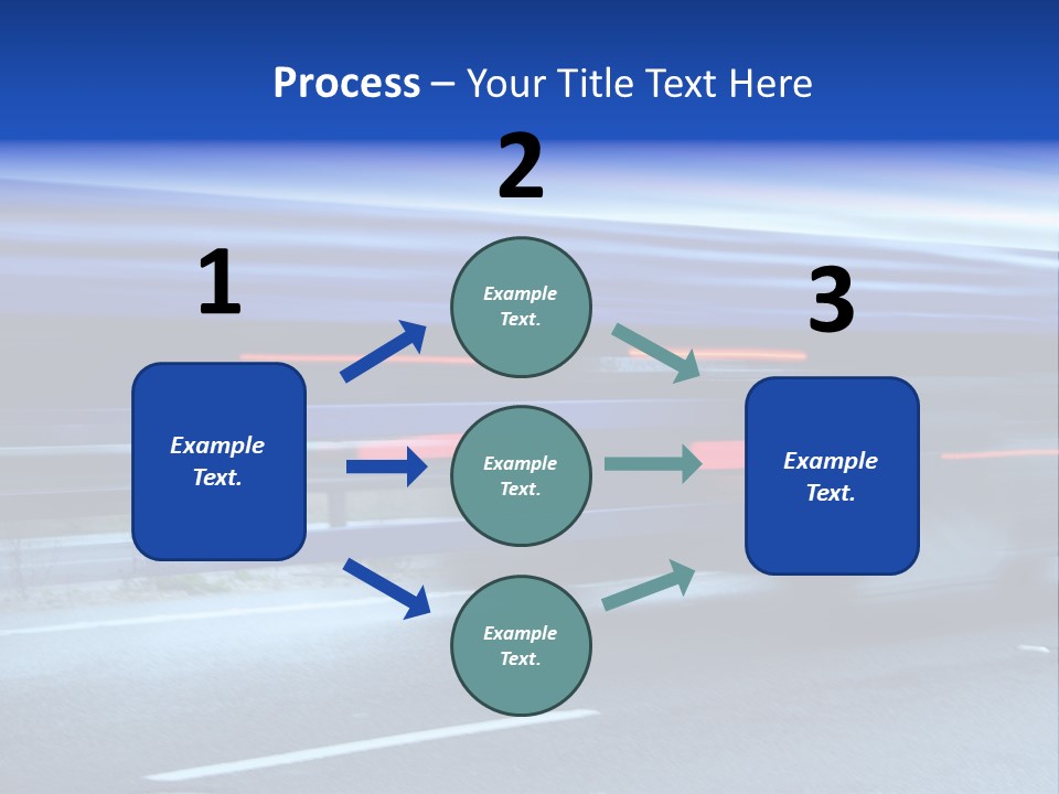 A Blue Truck Driving Down A Road With A Blue Tarp Over It PowerPoint Template