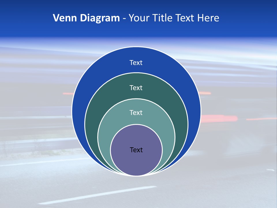 A Blue Truck Driving Down A Road With A Blue Tarp Over It PowerPoint Template