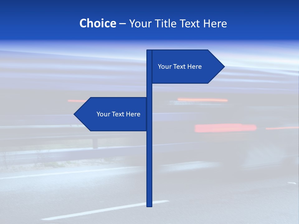 A Blue Truck Driving Down A Road With A Blue Tarp Over It PowerPoint Template