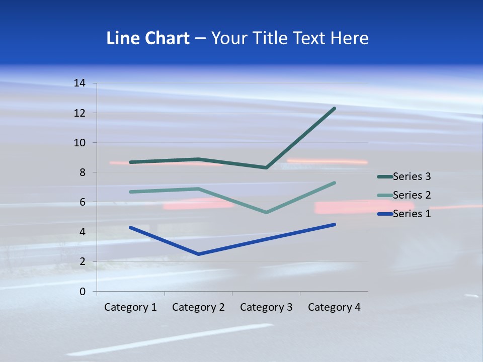A Blue Truck Driving Down A Road With A Blue Tarp Over It PowerPoint Template