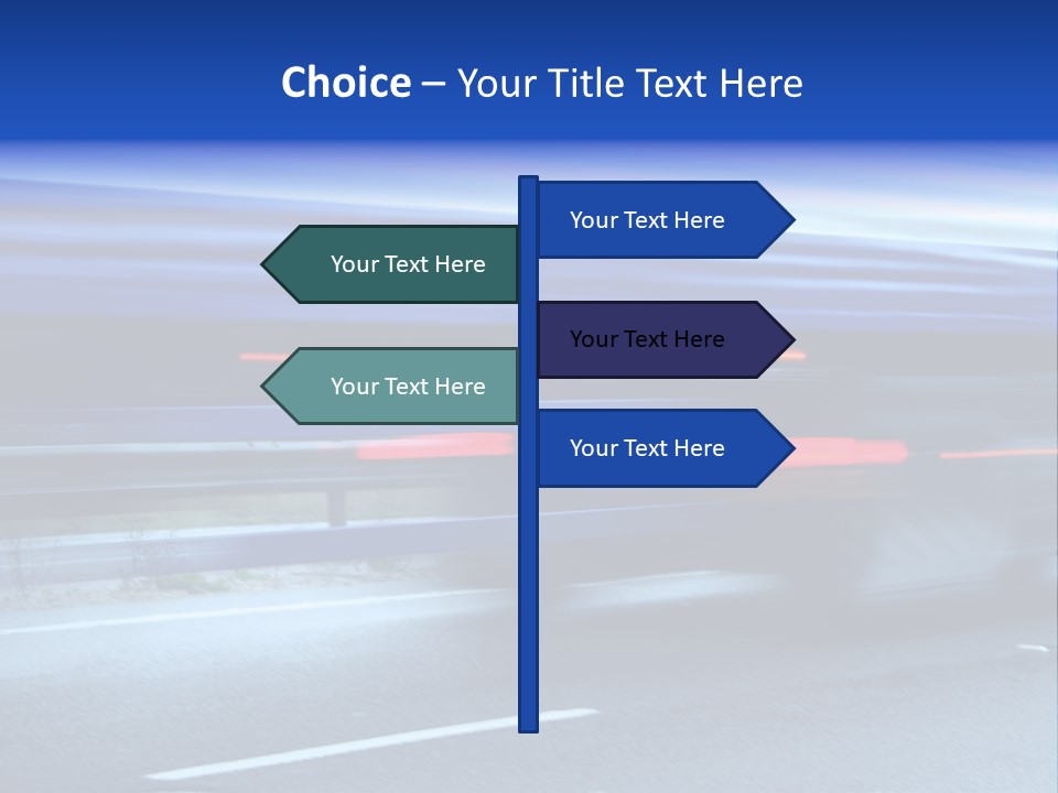 A Blue Truck Driving Down A Road With A Blue Tarp Over It PowerPoint Template