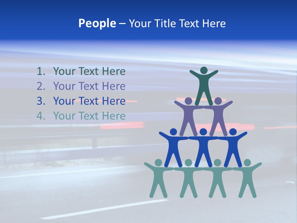 A Blue Truck Driving Down A Road With A Blue Tarp Over It PowerPoint Template