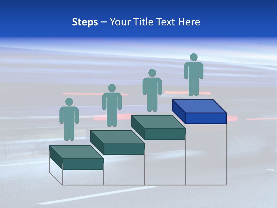 A Blue Truck Driving Down A Road With A Blue Tarp Over It PowerPoint Template