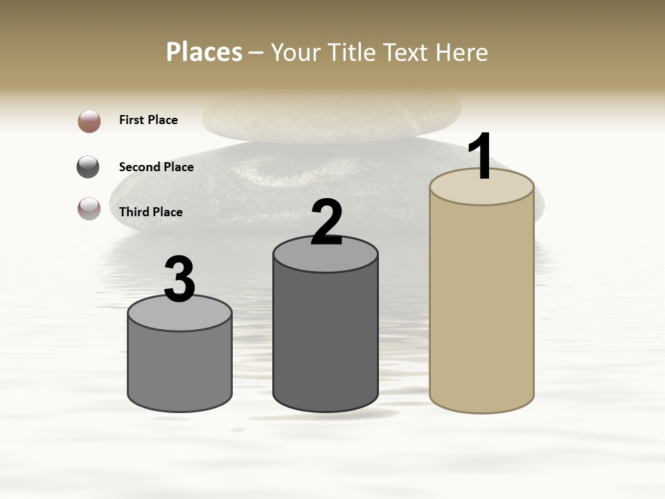 Zen Spa Stones Studio Isolated On White PowerPoint Template