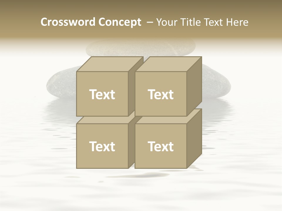 Zen Spa Stones Studio Isolated On White PowerPoint Template