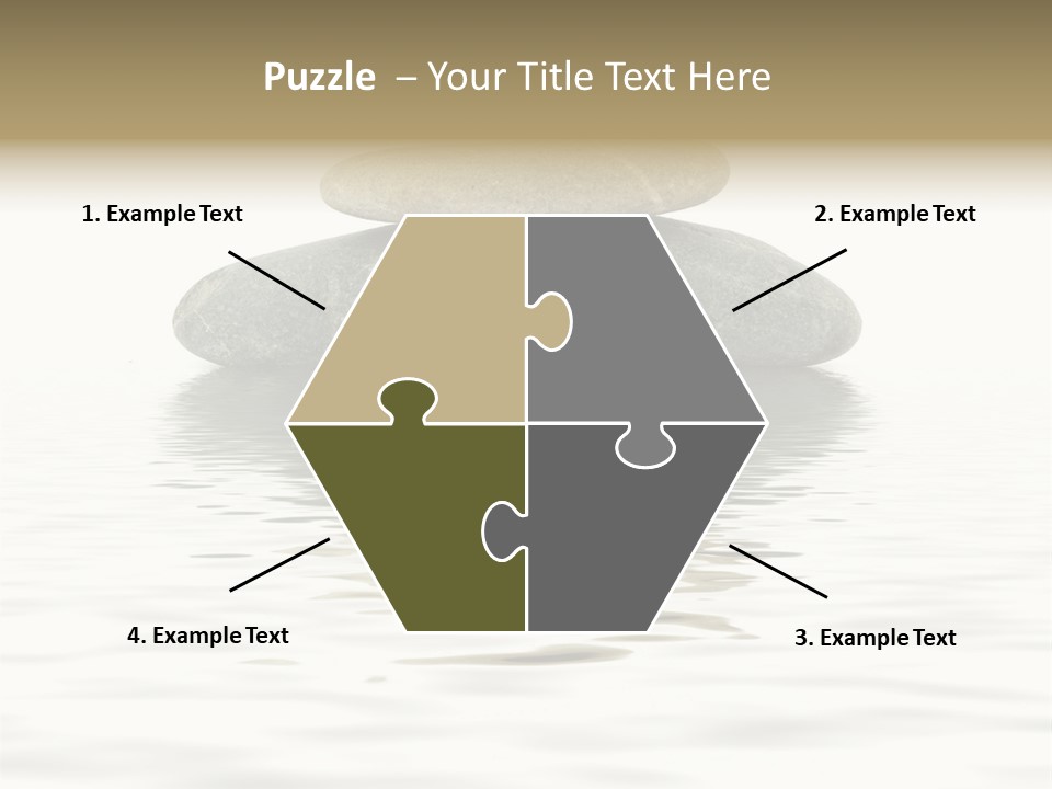 Zen Spa Stones Studio Isolated On White PowerPoint Template