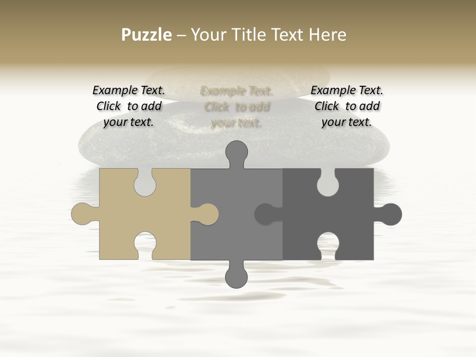 Zen Spa Stones Studio Isolated On White PowerPoint Template