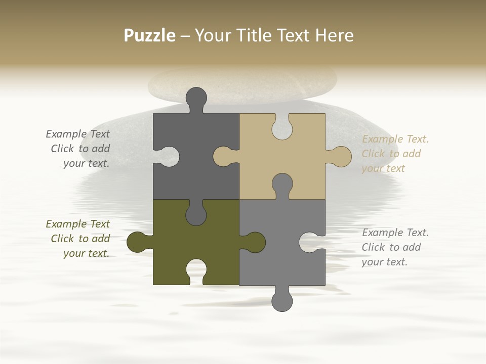 Zen Spa Stones Studio Isolated On White PowerPoint Template