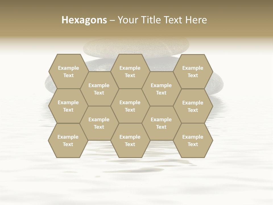 Zen Spa Stones Studio Isolated On White PowerPoint Template