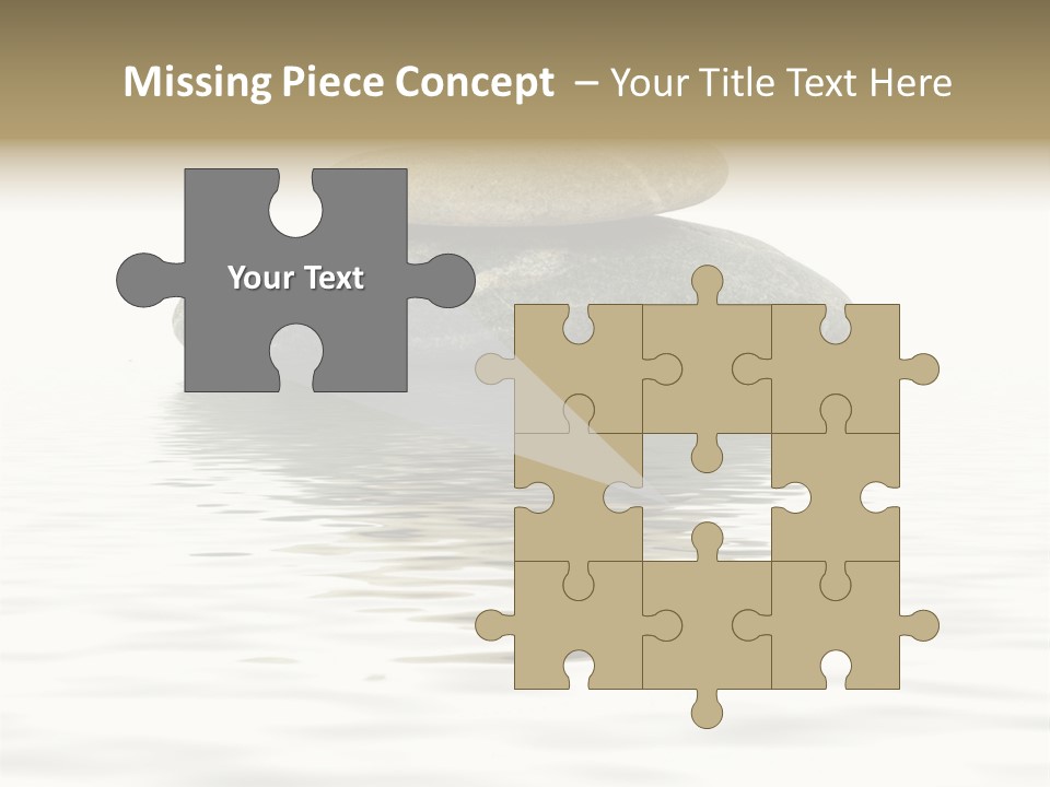 Zen Spa Stones Studio Isolated On White PowerPoint Template