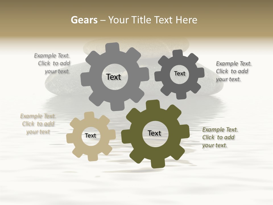 Zen Spa Stones Studio Isolated On White PowerPoint Template